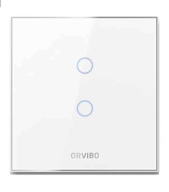 ORVIBO Zigbee ON/OFF Switch(CN type,2 Gang neutral 100-240V) touch control, Glass panel