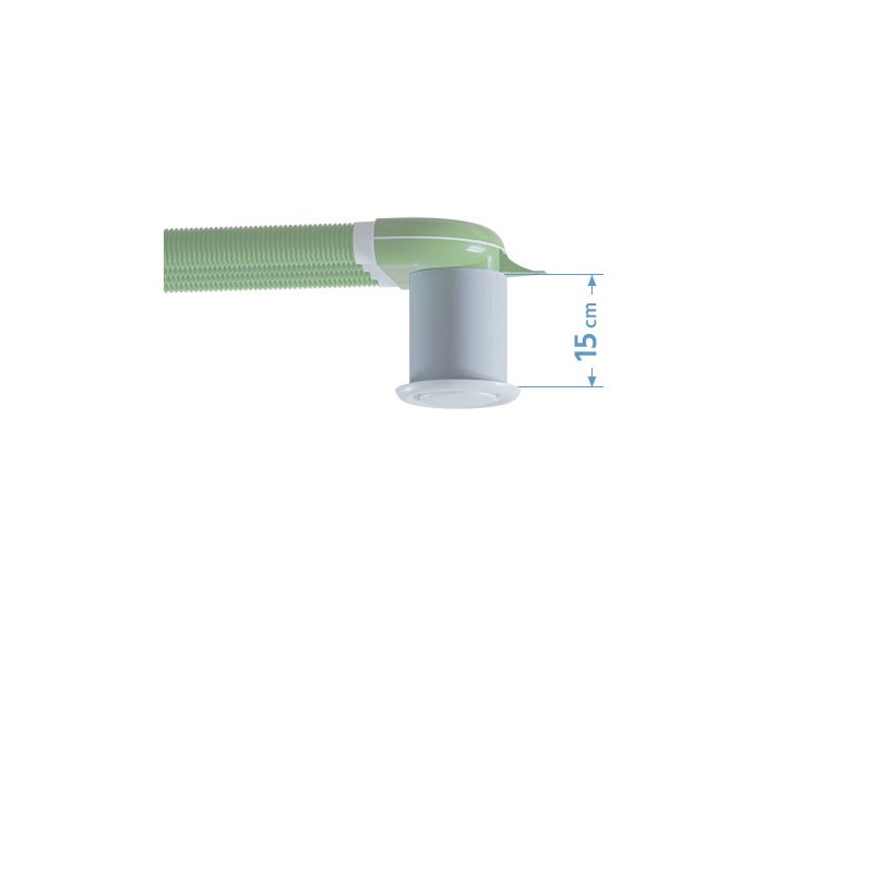 PE-FLEX extension for plenum box white plastic 150mm