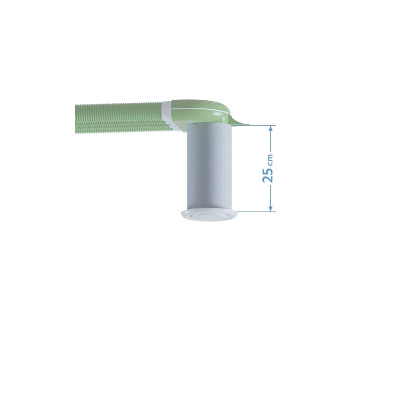 PE-FLEX extension for plenum box white plastic 250mm