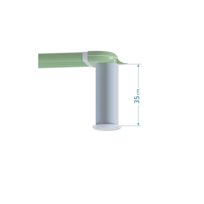 PE-FLEX extension for plenum box white plastic 350mm