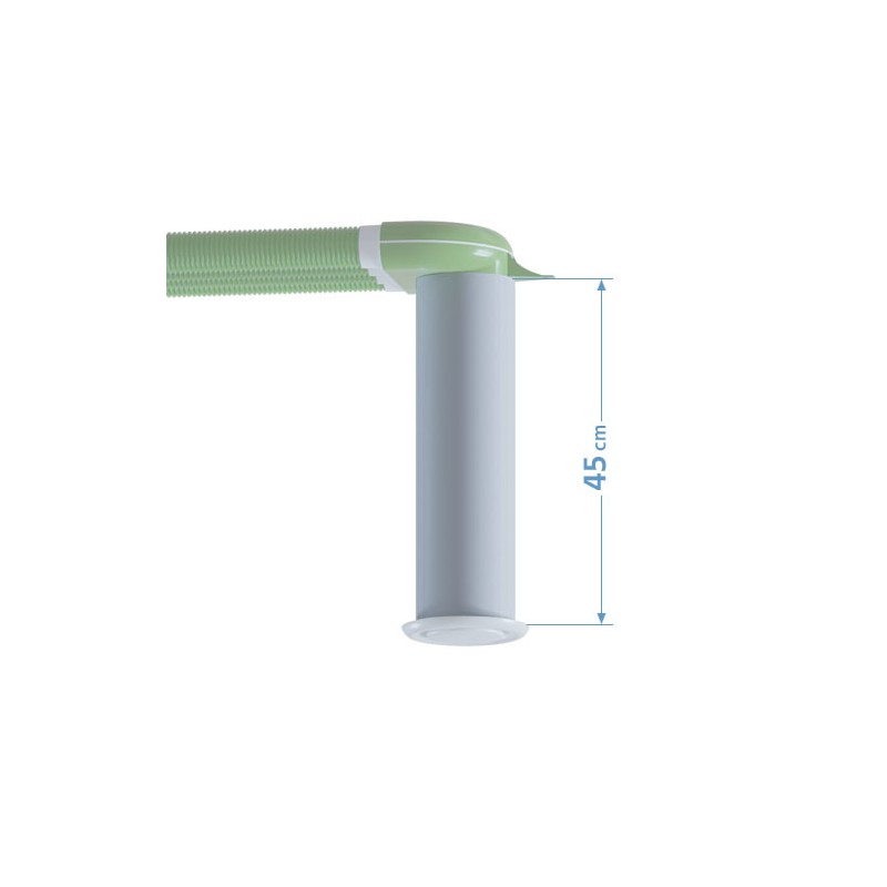 PE-FLEX extension for plenum box white plastic 450mm