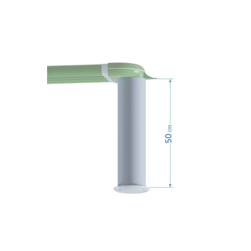PE-FLEX extension for plenum box white plastic 500mm
