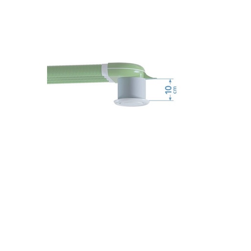 [230-025] PE-FLEX extension for plenum box white plastic 100mm