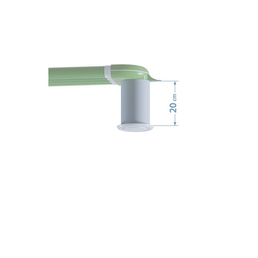 [230-027] PE-FLEX extension for plenum box white plastic 200mm