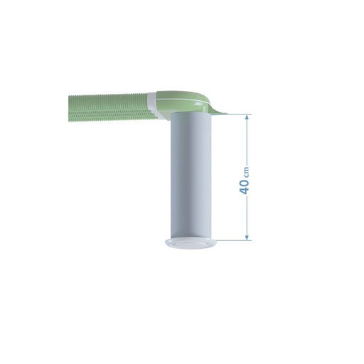 [230-031] PE-FLEX extension for plenum box white plastic 400mm